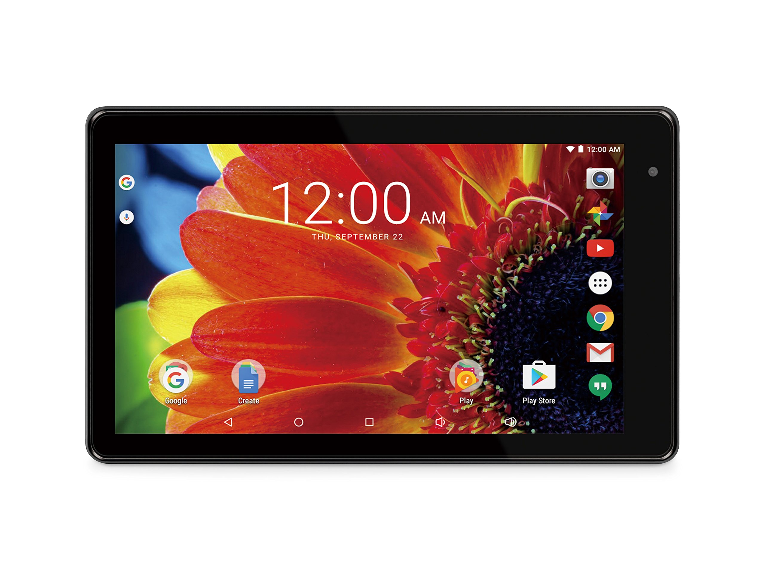 RCA RCT6873W42 Voyager 7 16GB Tablet 1024 X 600 Resolution 1.2GHz Intel Atom Quad-Core Processor Android 6.0 Marshmallow, Black