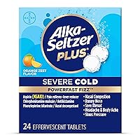 Severe Cold PowerFast Fizz Orange Zest Effervescent Tablets, 24ct, Packaging May Vary