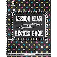 Teacher Created Resources TCR3716 Chalkboard Brights Lesson Plan and Record Book, Paper, Multi 8.5 inches X 11 inches