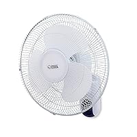 Commercial Cool 16 inch Wall Fan with Remote, White (CCFWR16W)
