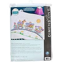 Dimensions Stamped Cross Stitch 'Baby Express' DIY Baby Quilt, 34