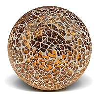 Gold Decorative Glass Balls Sphere 3.35 Inch 1 Pcs Solid Orbs Centerpiece Ball Bowls Fillers Vases Table Home Decor Garden Living Room Party