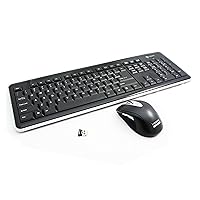 I-Rocks RF-6577L-BK – Retro 2.4GHz Wireless Keyboard and Mouse Combo (Black)