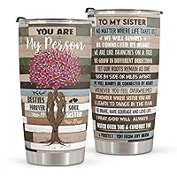 Macorner Gifts For Best Friend Women - Stainless Steel Friend Tree Tumbler 20oz - Unique Birthday Gifts For Bestie, Soul Sister, BFF, Coworker - To My Sister - Meaningful Gift For Sister From Sister