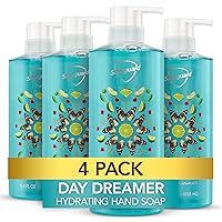Safeguard Hydrating Liquid Hand Soap, Day Dreamer Scent, Made with Plant Based Cleansers, 15.5 oz (Pack of 4)