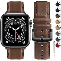 Fullmosa Compatible for iWatch 38mm 40mm 41mm 42mm 44mm 45mm 49mm, Yola Leather Watch Band for iWatch Ultra SE2 SE & Series 8/7/6/5/4/3/2/1, Nike+, Edition, Sport