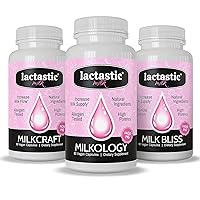Lactastic® Perfect Start Bundle - High Potency Organic Lactation Supplements - Milkology, Milkcraft & Milk Bliss - 210 Vegan Capsules