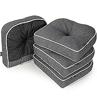 SUNROX LokGrip Non Slip Gel Memory Foam Chair Cushions for Tailbone Pain Relief, Tufted Stain Resistant Thicken Durable Seat Pad Cushion for Kitchen Dining Office 19