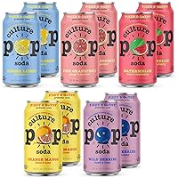 Culture Pop Sparkling Probiotic Soda | 40 Calories per can, Vegan, Non-GMO | 12 Fl Oz Cans (5 Flavor Variety, Pack of 10)