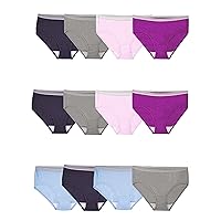 Fruit of the Loom Women's Eversoft Cotton Brief Underwear, Tag Free & Breathable, Available in Plus Size