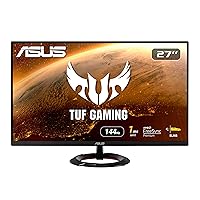 ASUS TUF Gaming 27” 1080P Monitor (VG279Q1R) - Full HD, IPS, 144Hz, 1ms, Extreme Low Motion Blur, Speaker, FreeSync Premium, Shadow Boost, VESA Mountable, DisplayPort, HDMI, Tilt Adjustable,Black