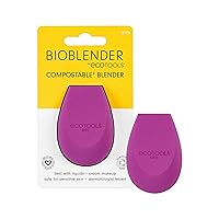 Bioblender Makeup Sponge, Compostable Makeup Blending Sponge, Eco-Friendly, For Liquid & Cream Foundation, Base Makeup Coverage, Cruelty Free, Latex Free & Vegan, Purple, 1 Count