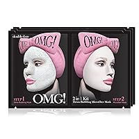 OMG! 2in1 Kit Detox Bubbling Microfiber Mask - Detoxifying and Moisturizing with Carbonated Bubbles (3 Sheets)