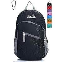 Packable Handy Lightweight Travel Hiking Backpack Daypack, Black