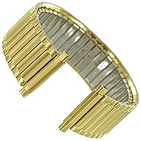 18-22mm Speidel Gold Tone Stainless Steel Mens Expansion Watch Band 1357/32 REG