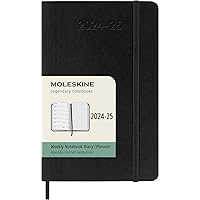 Moleskine Classic 18 Month 2024-2025 Weekly Planner, Soft Cover, Pocket (3.5