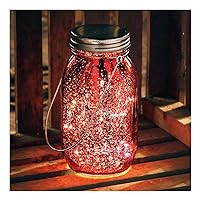 Primitives by Kathy 36372 Mercury Glass Lantern, Red, 6.75-Inches Tall