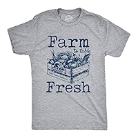 Crazy Dog T-Shirts Mens Farm to Table Fresh Tshirt Cute Vegetables Farmers Market Tee