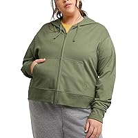 Hanes womens Originals French Terry Zip-up Hoodie, Lightweight Fleece Zip Hooded Sweatshirt, Available in Plus