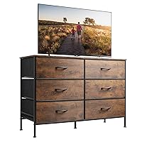 WLIVE Wide Dresser with 6 Drawers, TV Stand for 50