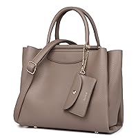 Gusio Italy 171033 Women's 2-Way Tote Bag, High Visibility, PU Leather, Handbag, Elegance, Square Type, Bit Parts, Pouch Included