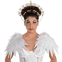 White Heavenly Angel Shoulder Wings (One Size) - 1 Pc. - Stunning Design, Perfect for Halloween, Cosplay, Photoshoots & Special Events