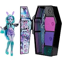 Monster High Skulltimate Secrets Neon Frights Doll & Accessories, Twyla with Dress-Up Locker & 19+ Surprises
