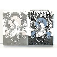 Lot 2 Anicca & Bicycle Anicca Metallic Blue Playing Cards