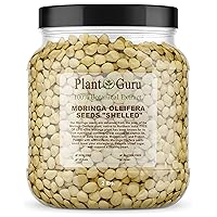 Moringa Seeds Kernel Shelled 2 lbs. Wide Mouth Jar - Clean PKM1 Variety - Edible - Moringa Oleifera - Malunggay - Semillas De Moringa - Drumstick Tree - Non-GMO - 4000 to 4800 Seeds Approx.