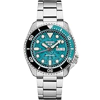 SEIKO Automatic Watch for Men - 5 Sports - Day/Date Calendar, LumiBrite Hands and Markers, and Rotating Bezel, 100m Water-Resistant