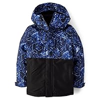 Boys' Heavy 3 in 1 Winter Jacket, Wind Water-Resistant Shell, Fleece Inner