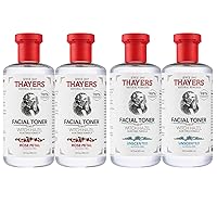 Alcohol-Free Witch Hazel Facial Toner Value Multipack 2 Rose 2 Unscented (Pack of 4)