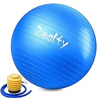 Yoga Ball Exercise Ball - Anti-Slip and Anti-Burst Workout Ball, Birthing Ball Fitness Ball with Quick Pump, Balance Ball Chair for Stability, Pregnancy and Physical Therapy