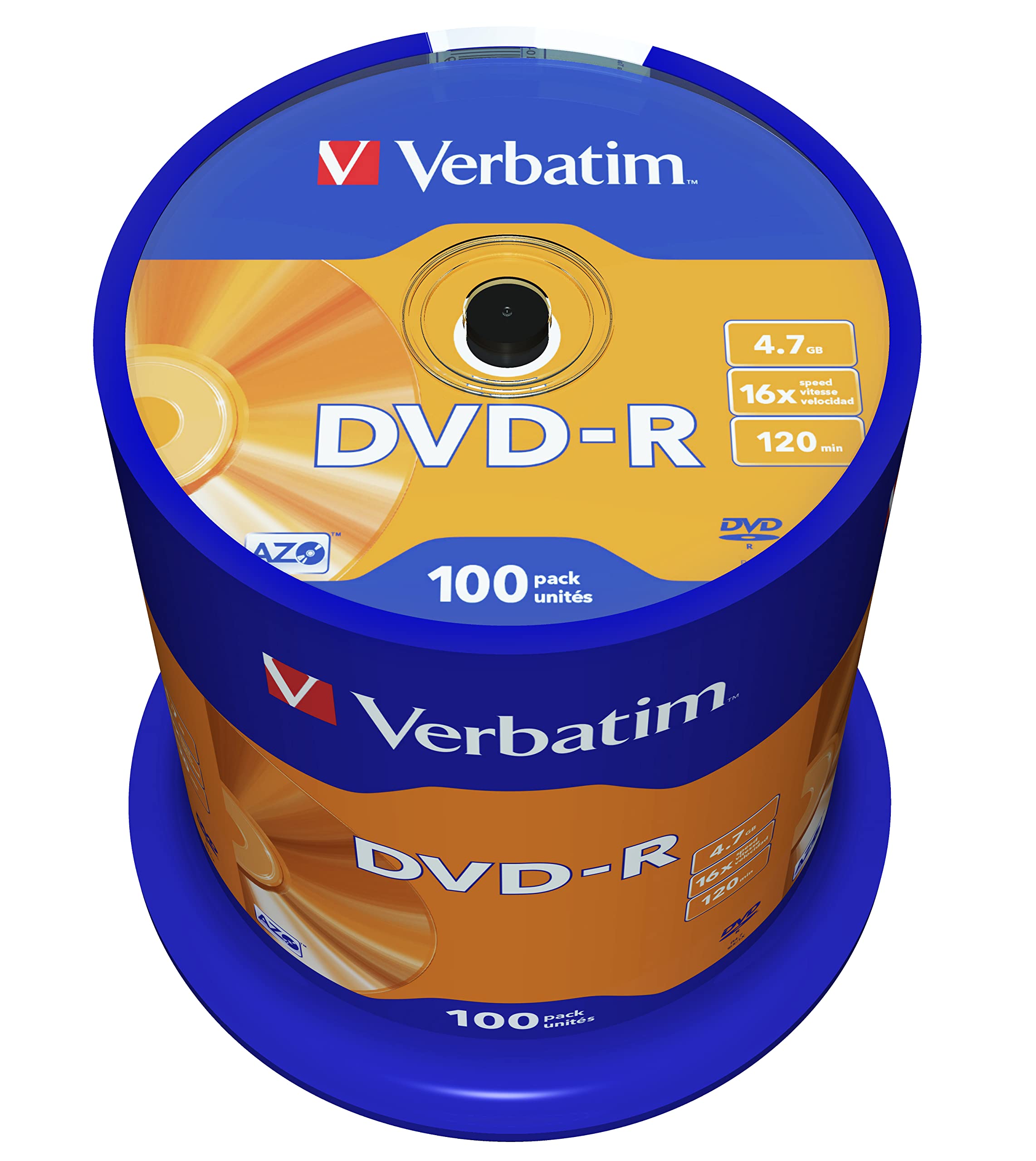 Verbatim DVD-R 16 x 4.7 GB Box 100 Units 43549 (4)
