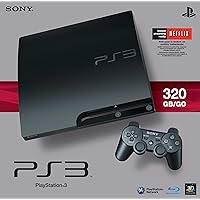 Sony PlayStation 3 Slim 320 GB Charcoal Black Console (Renewed)