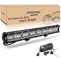 OEDRO LED Light Bar 23 Inch 552W, Tri-Row Spot Flood Combo LED Driving Light 43400LM + Wiring Harness, IP68 Off Road Lamp Fit for Pickup Jeep Truck SUV 4WD 4X4 ATV UTV Truck Tractor (12V 24V)