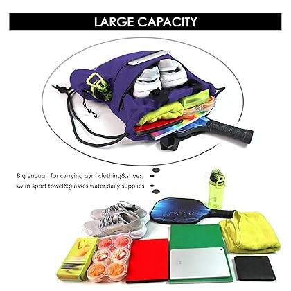 Drawstring Backpack Gym Backpack Sports Bag for Swim Women Men workout bag draw string back sack for Soccer Beach Gear