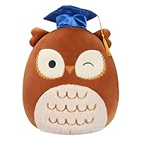 Squishmallows Original 12-Inch Arella Brown Owl with Graduation Cap - Official Jazwares Plush