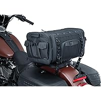 Kuryakyn 5283 Momentum Drifter Motorcycle Travel Luggage: Weather Resistant Roll Bag with Sissy Bar Straps, Black, 18.5” W x 11.5” T x 12” D