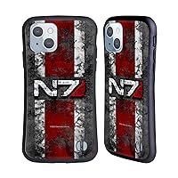 Head Case Designs Officially Licensed EA Bioware Mass Effect N7 Logo Distressed Graphics Hybrid Case Compatible with Apple iPhone 14