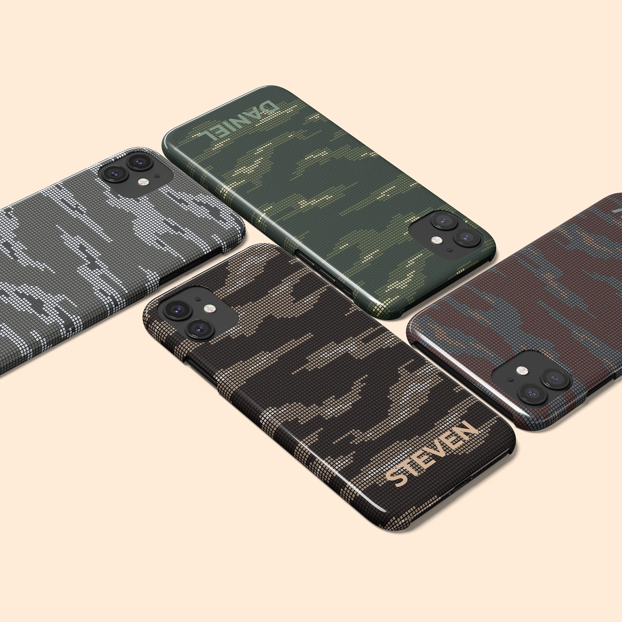 Artisticases Custom Name Digital Camo Case for Men, Personalized Name Case, Designed for iPhone 14 Plus, iPhone 13 Pro Max, iPhone 12 Mini, iPhone 11, iPhone X/XS Max, iPhone ‎XR, iPhone 7/8‎