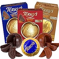 Terry's Milk Chocolate Orange Break Apart, Individually Wrapped Milk Chocolates with Fruit Flavored Filling, Gourmet Candies for Gift Baskets, Pack of 2 (Milk, Dark, and Toffee)