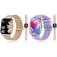 2-Pack Smart Watch with 4 Bands, 2.0