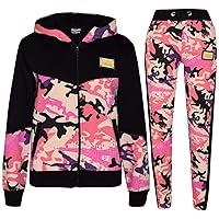 Kids Girls Designer A2Z Camouflage Contrast Tracksuit Hooded Jogging Suit 5-13Yr
