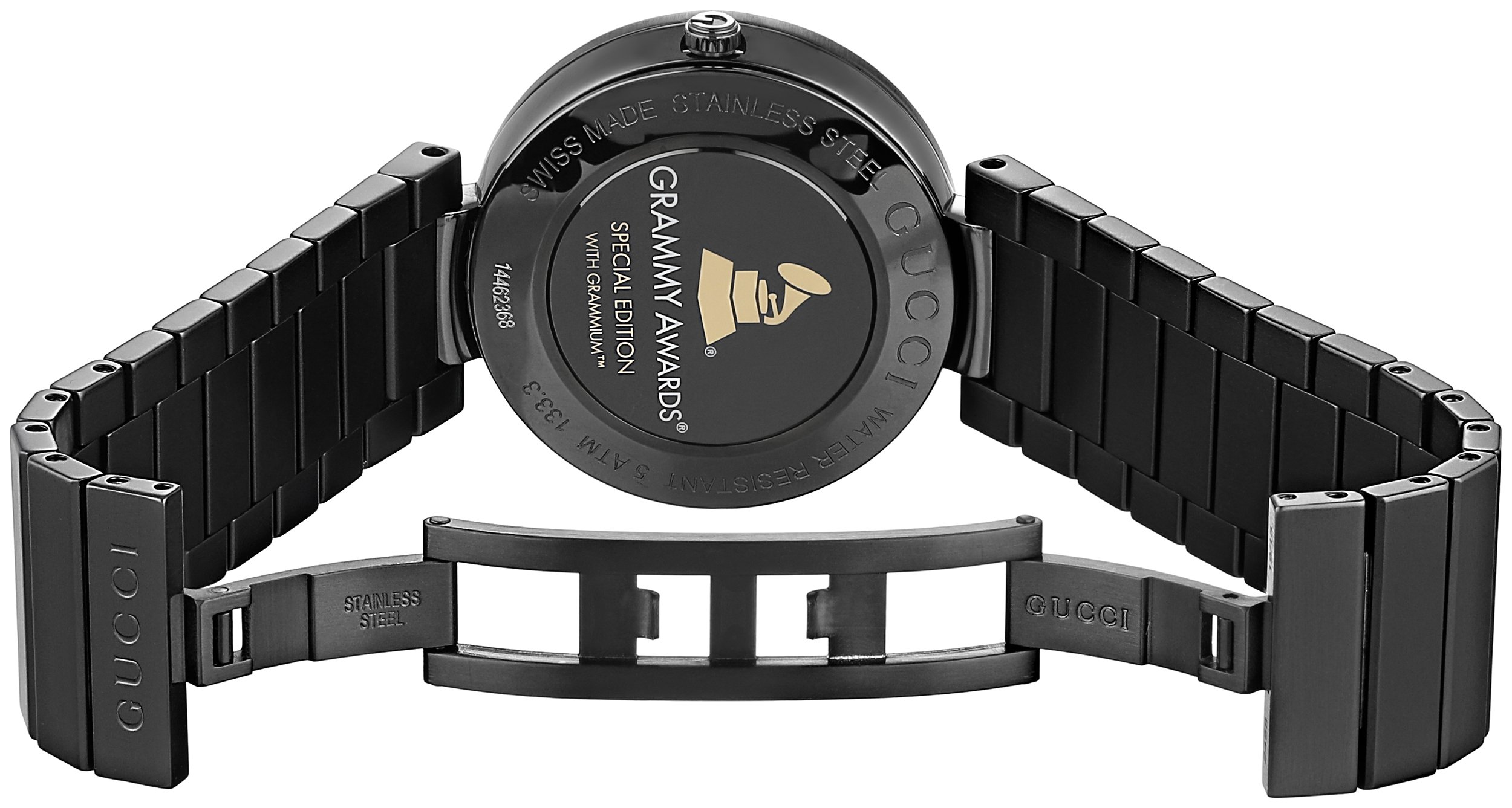 Gucci Interlocking Collection Swiss Quartz Black Women's Watch(Model:YA133314)