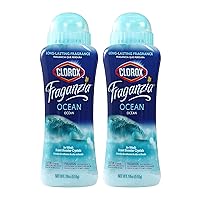 Fraganzia In-Wash Scent Booster Crystals in Ocean Scent, 18 Oz Twin Pack | Laundry Scent Booster Crystals | In-wash Scent Booster for Fresh Laundry in Ocean Scent 18 Ounce Twin Pack, 36oz