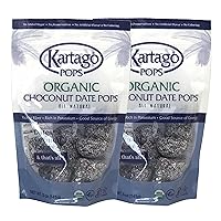 Kartago Organic ChocoNut Date Pops (5oz, 2-Pack) - 100% Organic & Natural Snack, Vegan, Gluten-Free, Dairy-Free, No Added Sugar, Non-GMO