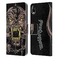 Head Case Designs Officially Licensed Motorhead Snaggletooth Graphics Leather Book Wallet Case Cover Compatible with Apple iPhone XR
