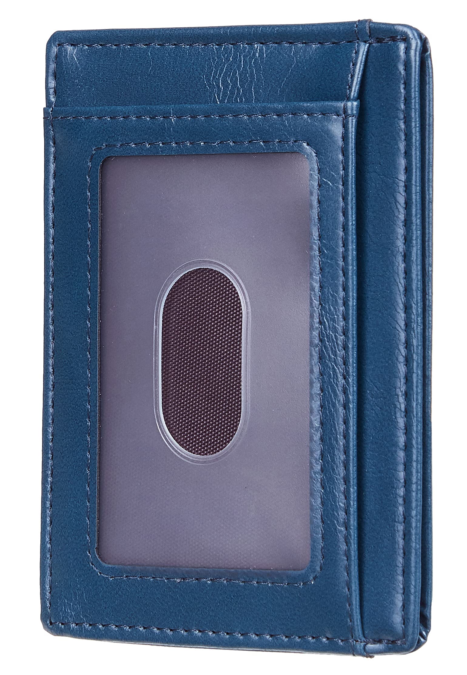 Travelambo Front Pocket Minimalist Leather Slim Wallet RFID Blocking