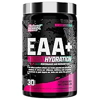 Nutrex Research EAA Hydration | EAAs + BCAA Powder | Muscle Recovery, Strength, Muscle Building, Endurance | 8G Essential Amino Acids + Electrolytes | Strawberry Watermelon 30 Serving
